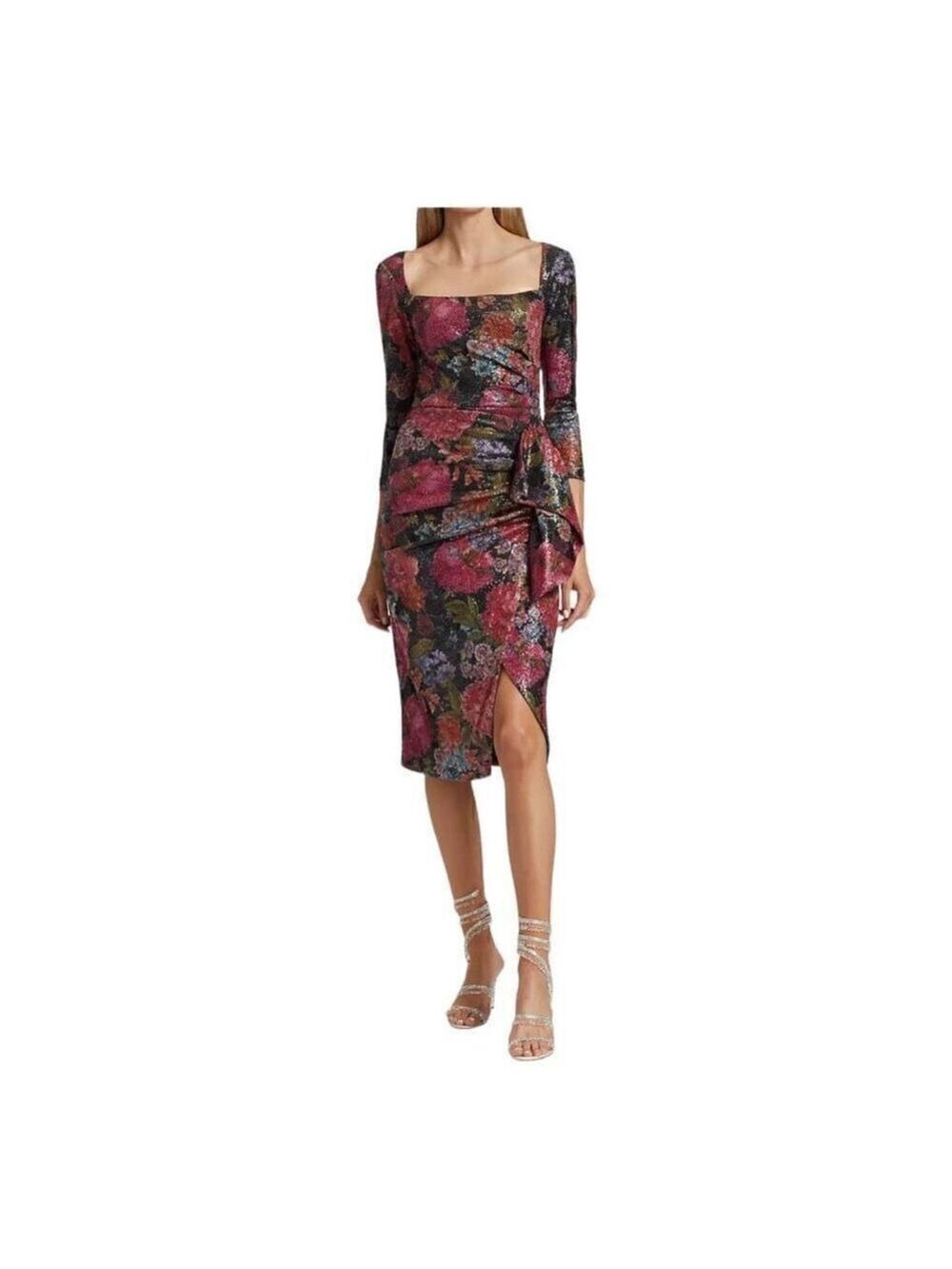 Chiara Boni La Petite Robe Cesarima Floral Sequined Cocktail Dress Size 4 (40)